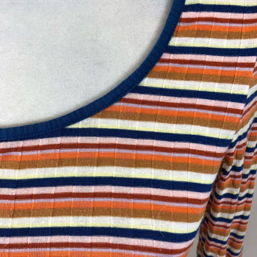 ModCloth Ribbed Striped Long Sleeved Top Small - Picture 10 of 10